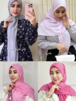 روسری وال نخی طیف بنفش