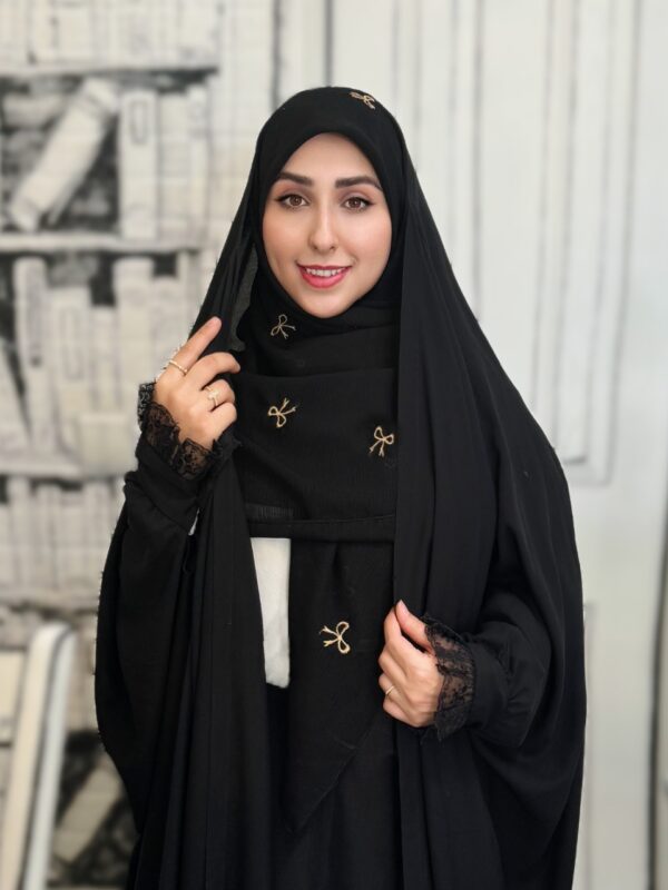 روسری کریشه درختی طرح پاپیون - تصویر 1