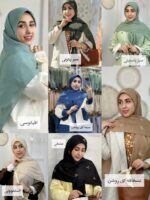 روسری وال اسلپ گلدوزی پاپیون - تصویر 2