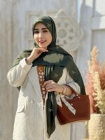 روسری وال اسلپ گلدوزی پاپیون - تصویر 4