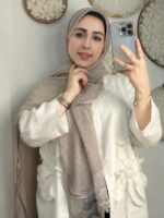 شال پلیسه وارداتی دور عدسی دانتل