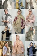 شال پلیسه وارداتی دور عدسی دانتل - تصویر 2