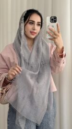 شال نگین بارانی دور ریش وارداتی